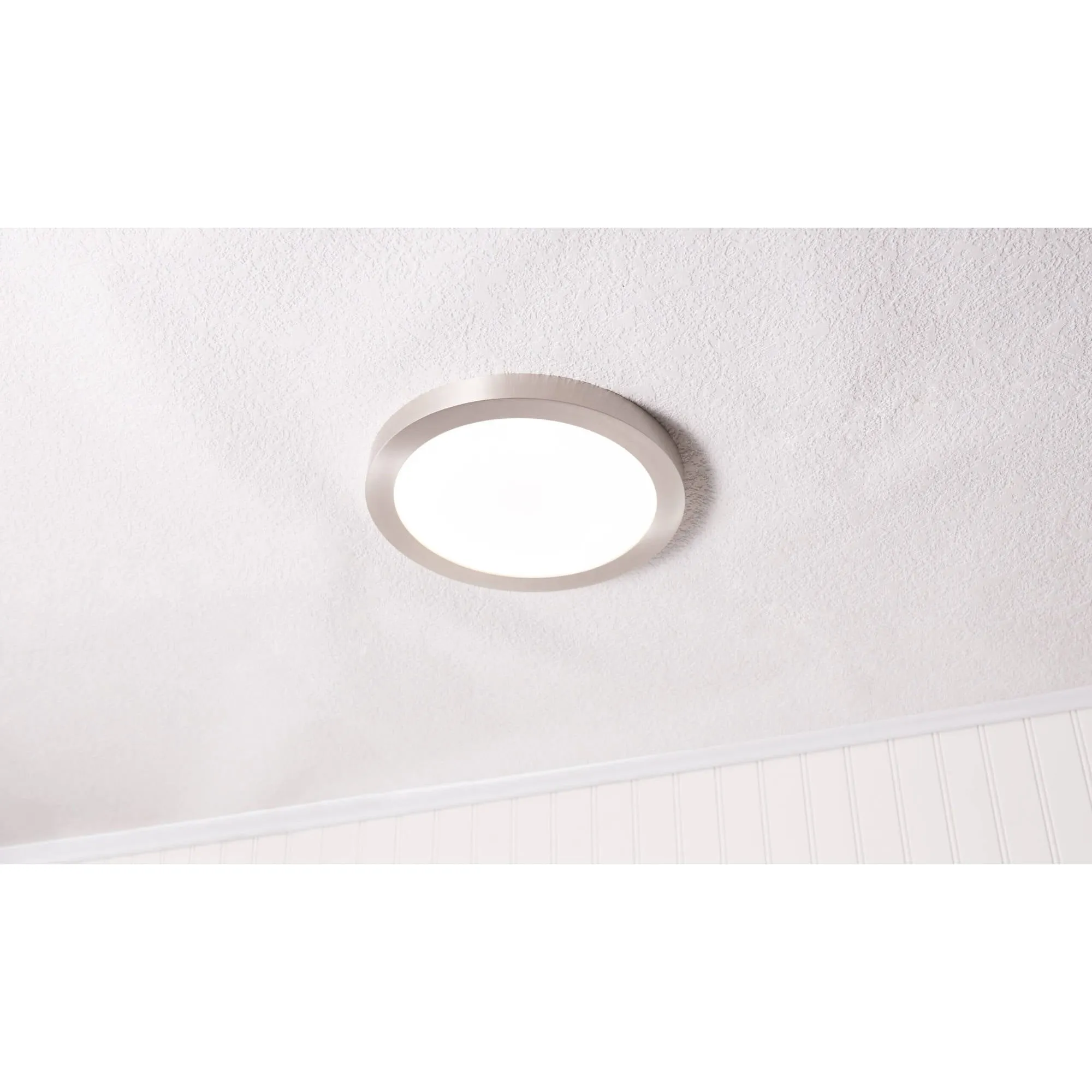 11 in. Color Select Dimmable Nickel LED Light Fixture