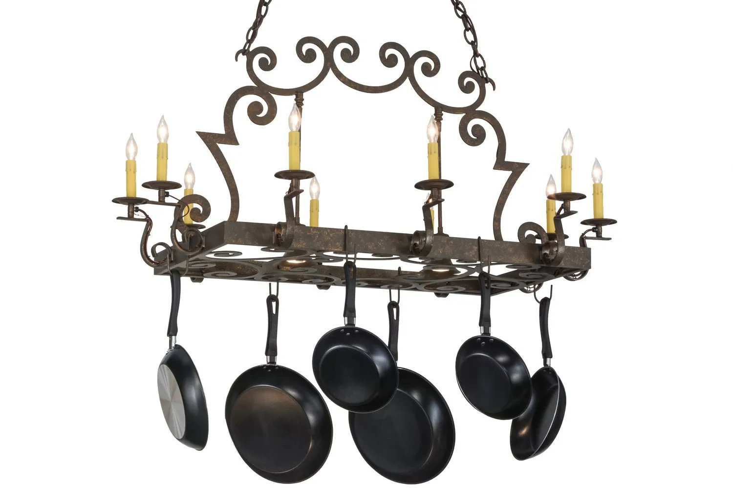 12 Light Pot Rack