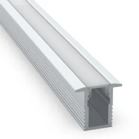 13mm X 12mm Aluminium Led Profile 2000mm In Silver, Black Or White