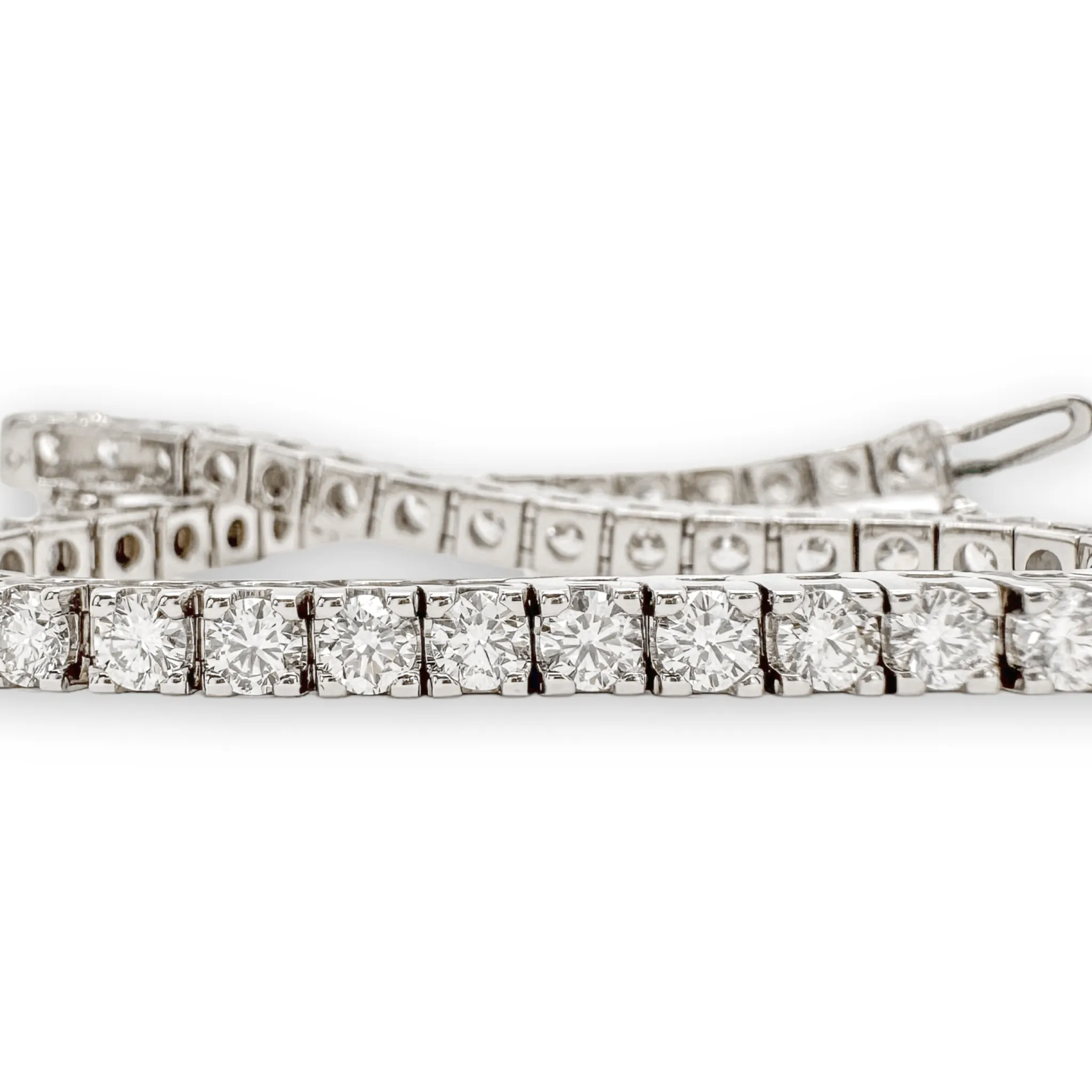 14K W Gold 5.50ctw Lab Created Tennis Bracelet SI1/I