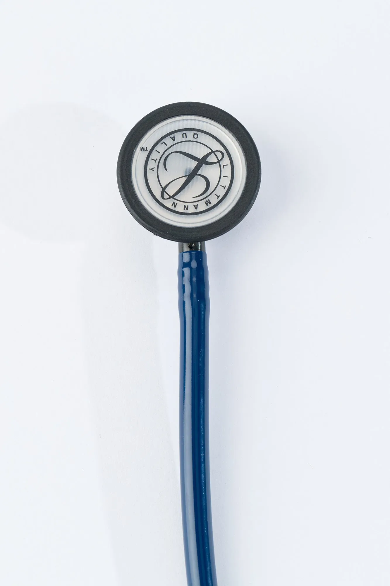 3M™ Littmann® Classic III™ Monitoring Stethoscope, Mirror - Finish Chestpiece, Navy Blue Tube, Smoke Stem and Headset, 27 inch, 5863