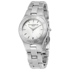 Baume and Mercier Linea Silver Dial Stainless Steel Ladies Watch   Additional Strap 10070