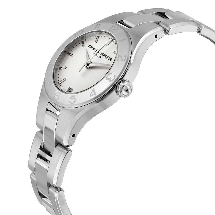 Baume and Mercier Linea Silver Dial Stainless Steel Ladies Watch   Additional Strap 10070