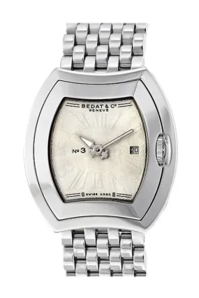 Bedat No 3 Silver Dial Stainless Steel Ladies Watch 334.011.100