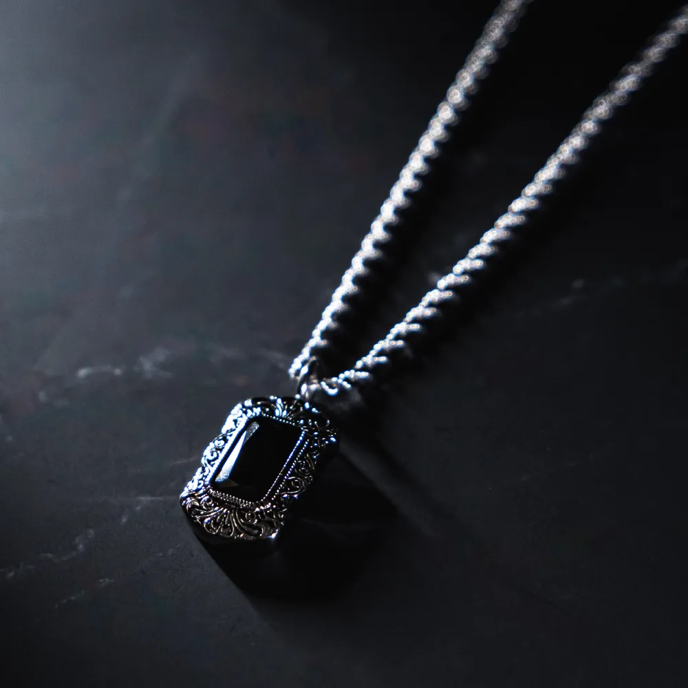 Black & Silver Diamond Pendant