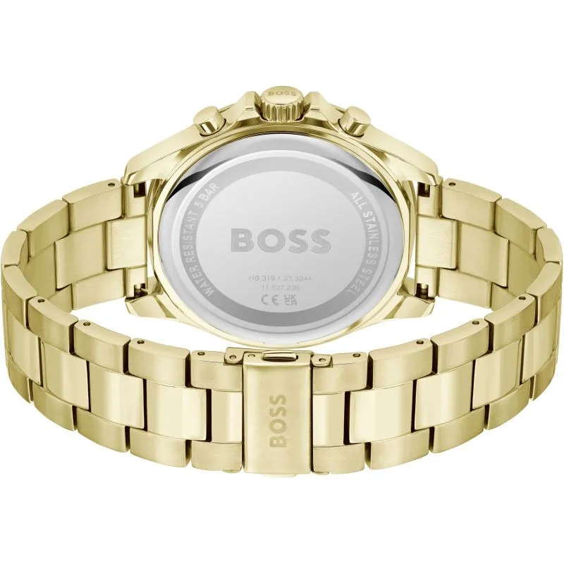 BOSS Troper 44mm Light Yellow Gold IP Quartz Men's Watch