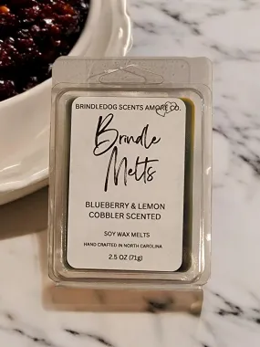 Brindle Melts 2.5 oz Soy Wax Melts Blueberry & Lemon Cobbler Scented