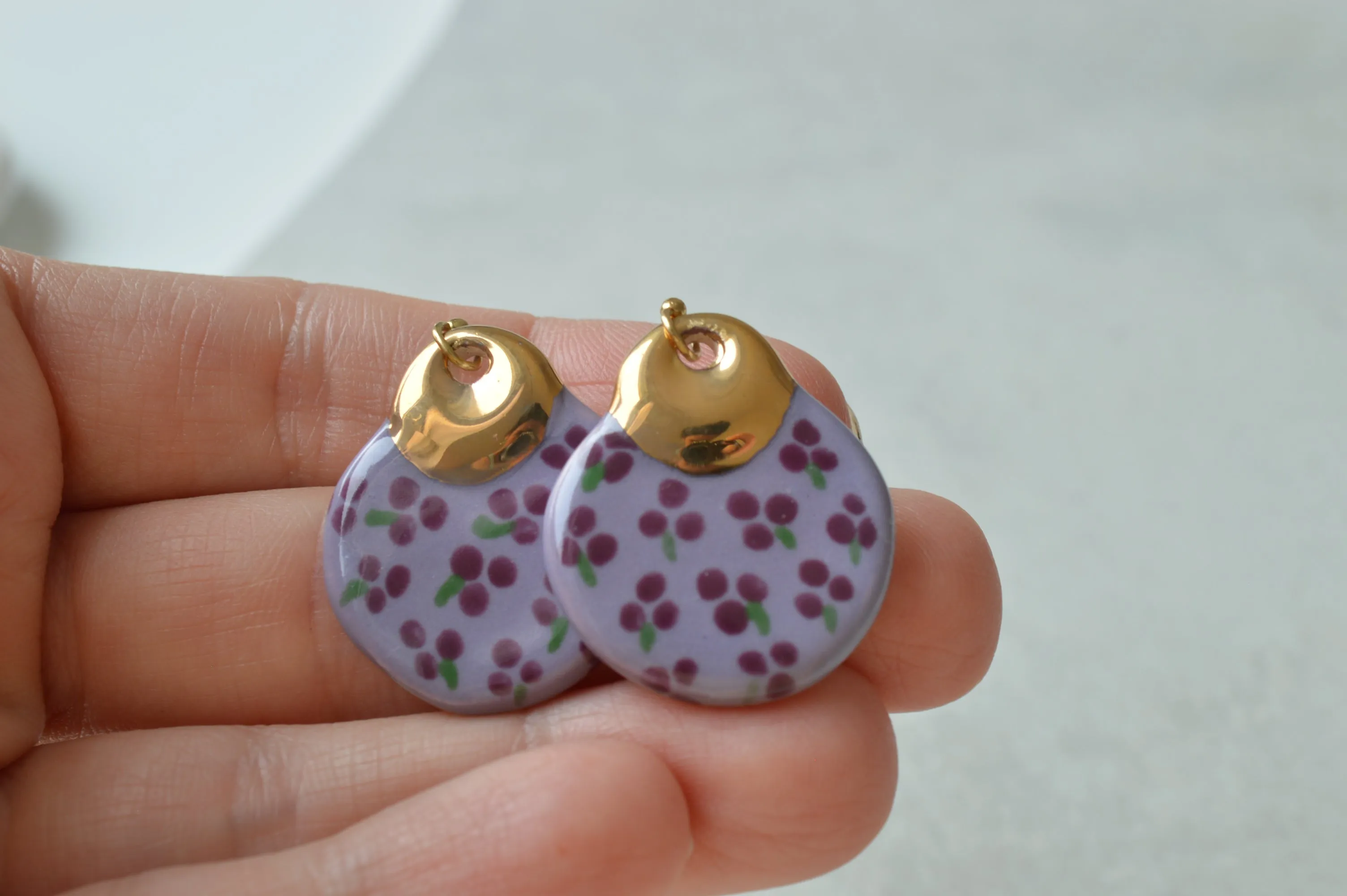 Ceramic earrings No. 17