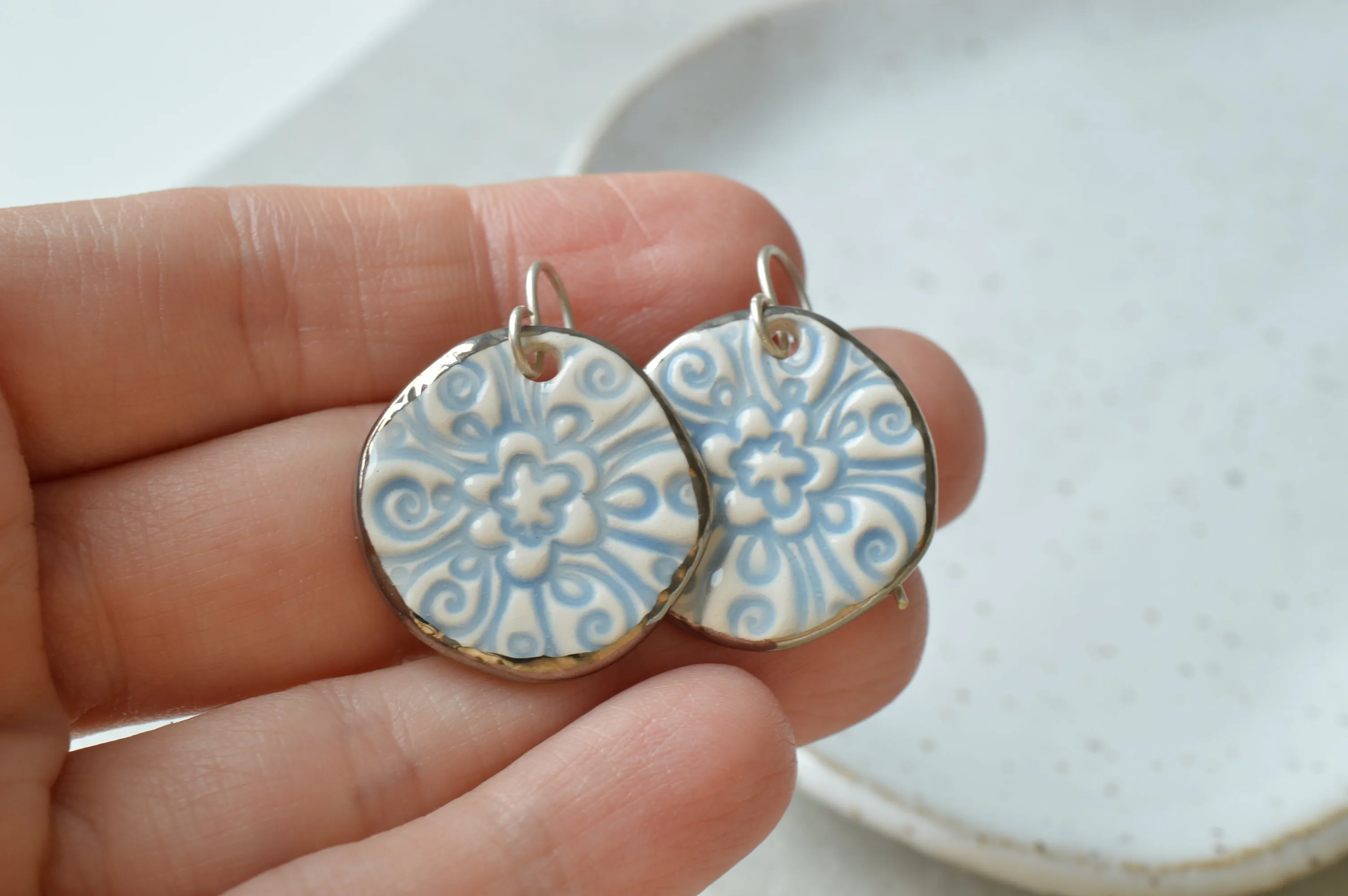 Ceramic earrings No. 22