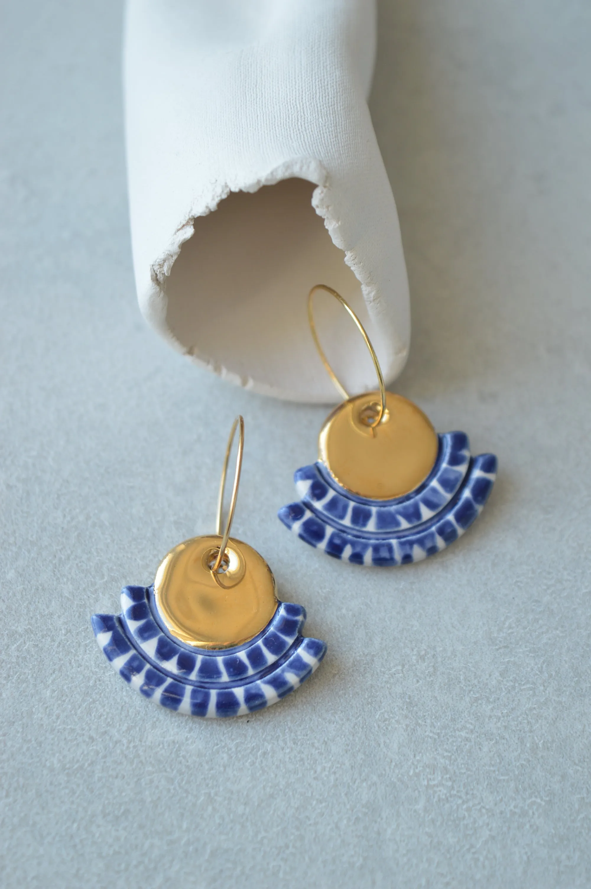 Ceramic earrings No. 62