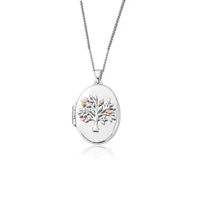 Clogau Tree of Life Oval Locket Necklace