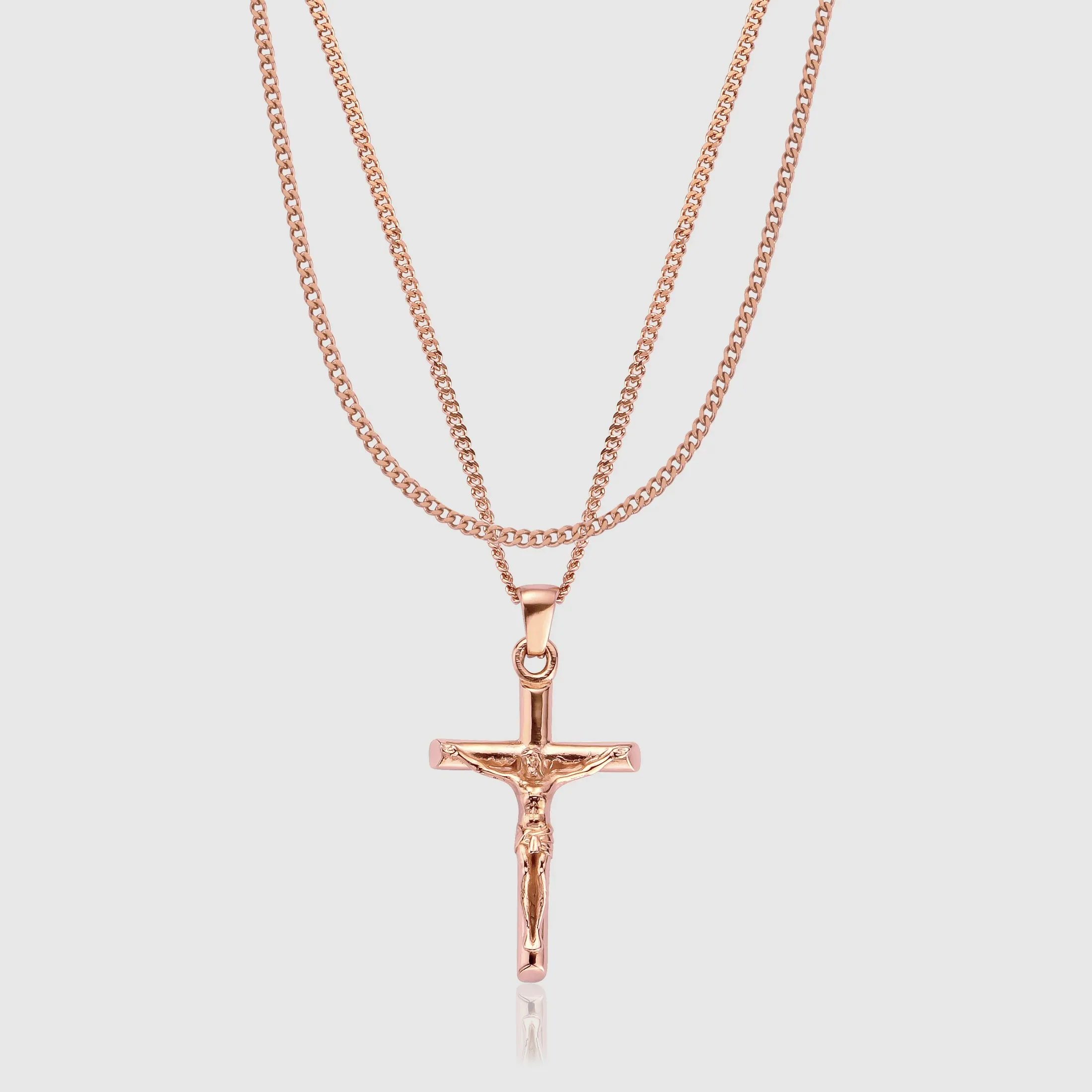 Crucifix and Connell Set (Rose Gold)