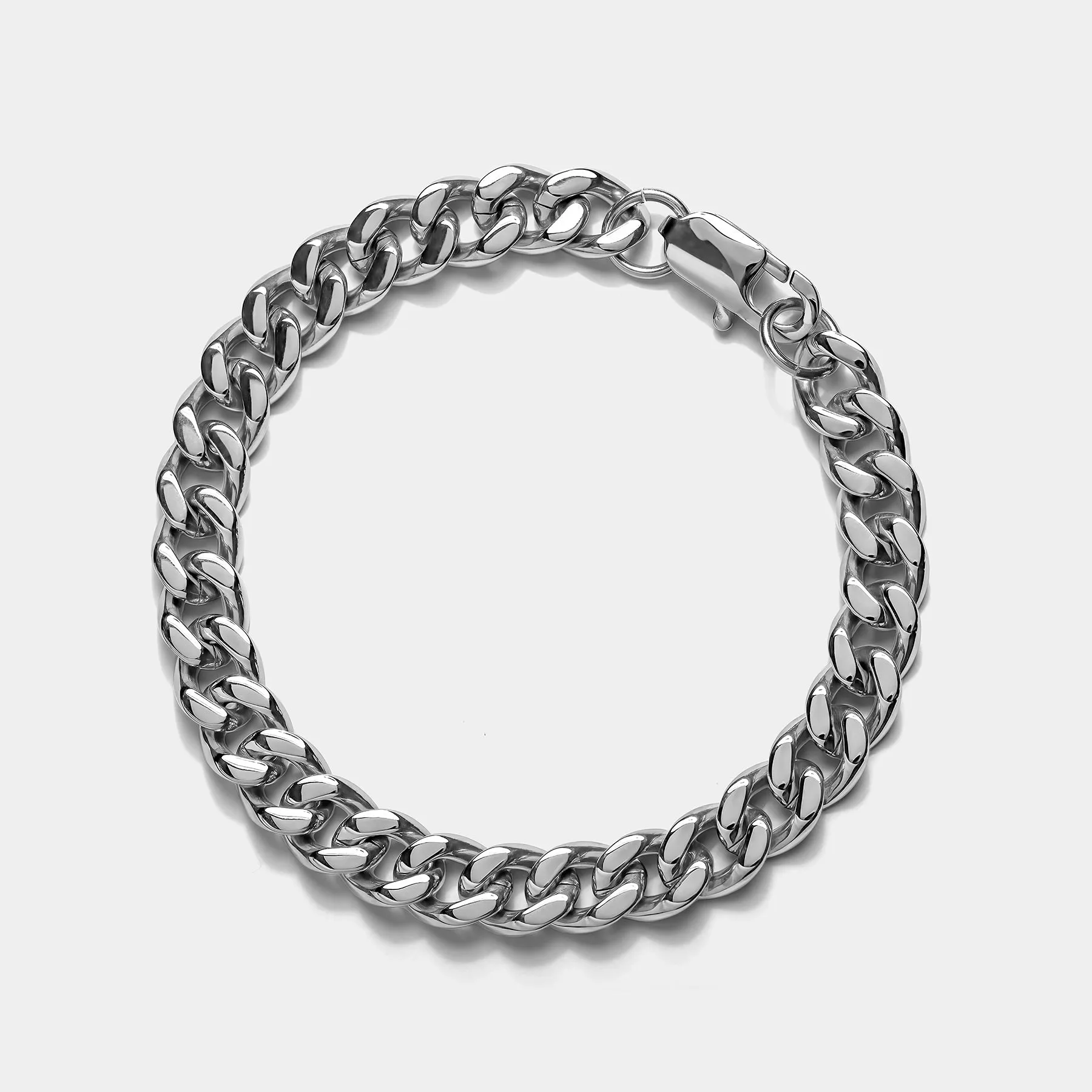 Cuban Chain Bracelet Silver (8mm)