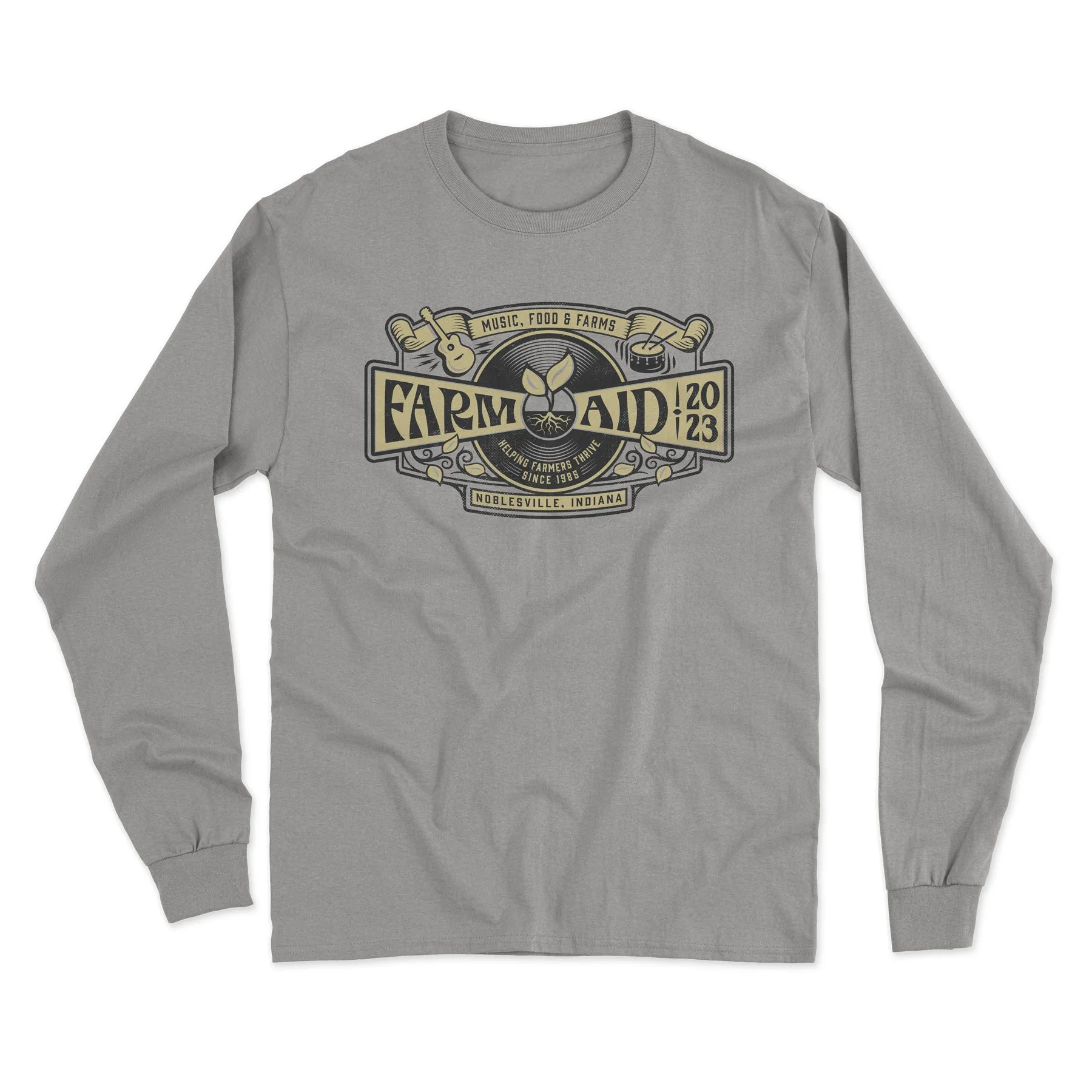 Farm Aid 2023 Record Long Sleeve Tee – Grey