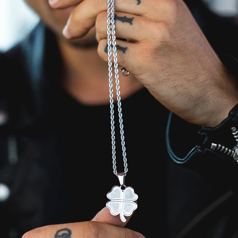 Four Leaf Clover Pendant - Silver