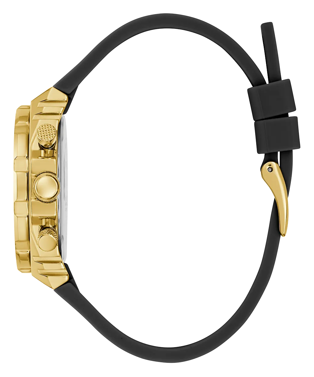 GUESS Ladies Black Gold Tone Multi-function Watch