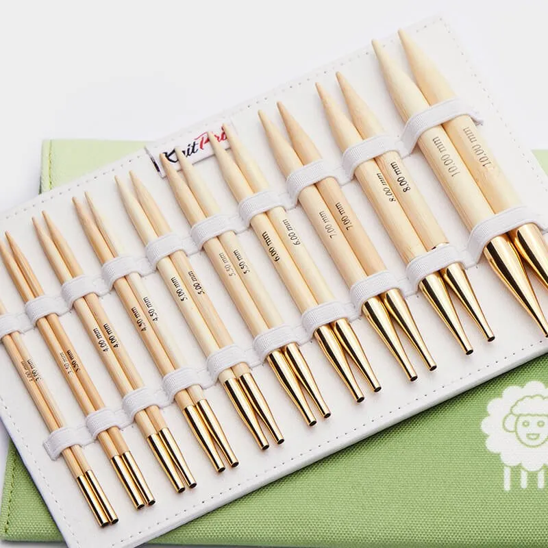 KnitPro Bamboo Deluxe Interchangeable Circular Needle Set (3.00, 3.50, 4.00, 4.50 & 5.00, 5.50, 6.00, 7.00, 8.00 & 10.00mm) (22553)