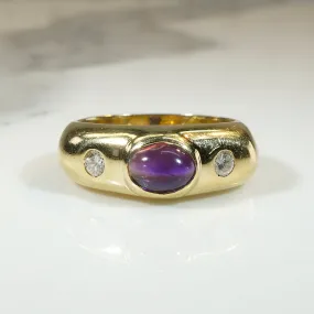 Mid Century Amethyst & Diamond Gypsy Band