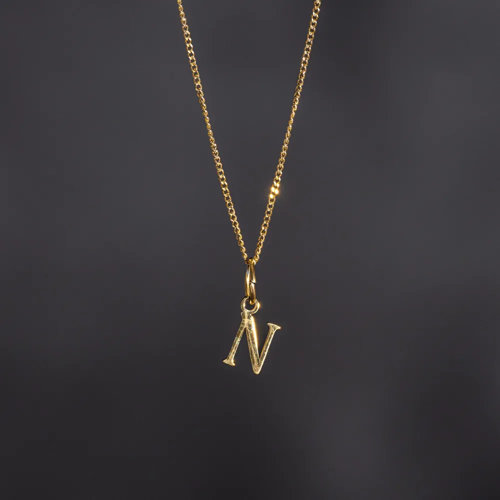 Mini Gold Initial Necklace