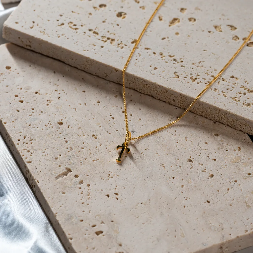 Mini Gold Initial Necklace