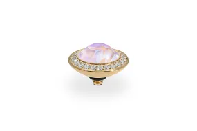 Qudo Gold Plated Stainless Steel Tondo Deluxe 13mm Top in Silky Lavender Delite