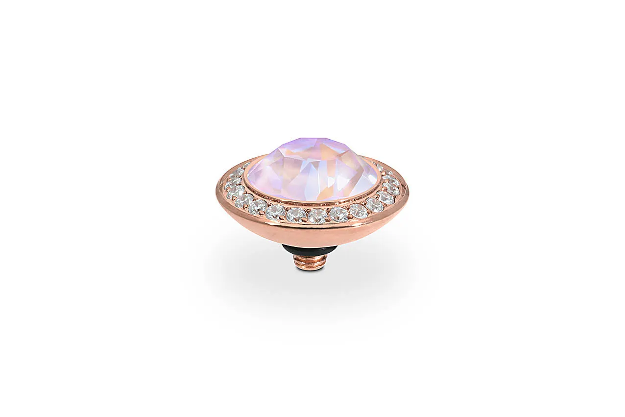 Qudo Rose Gold Plated Stainless Steel Tondo Deluxe 13mm Top in Lavender Delite