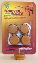 "Forever Glides" Self-Leveling Floor Protectors for Wood Furniture 1-1/4" NATURAL (4-Pack)