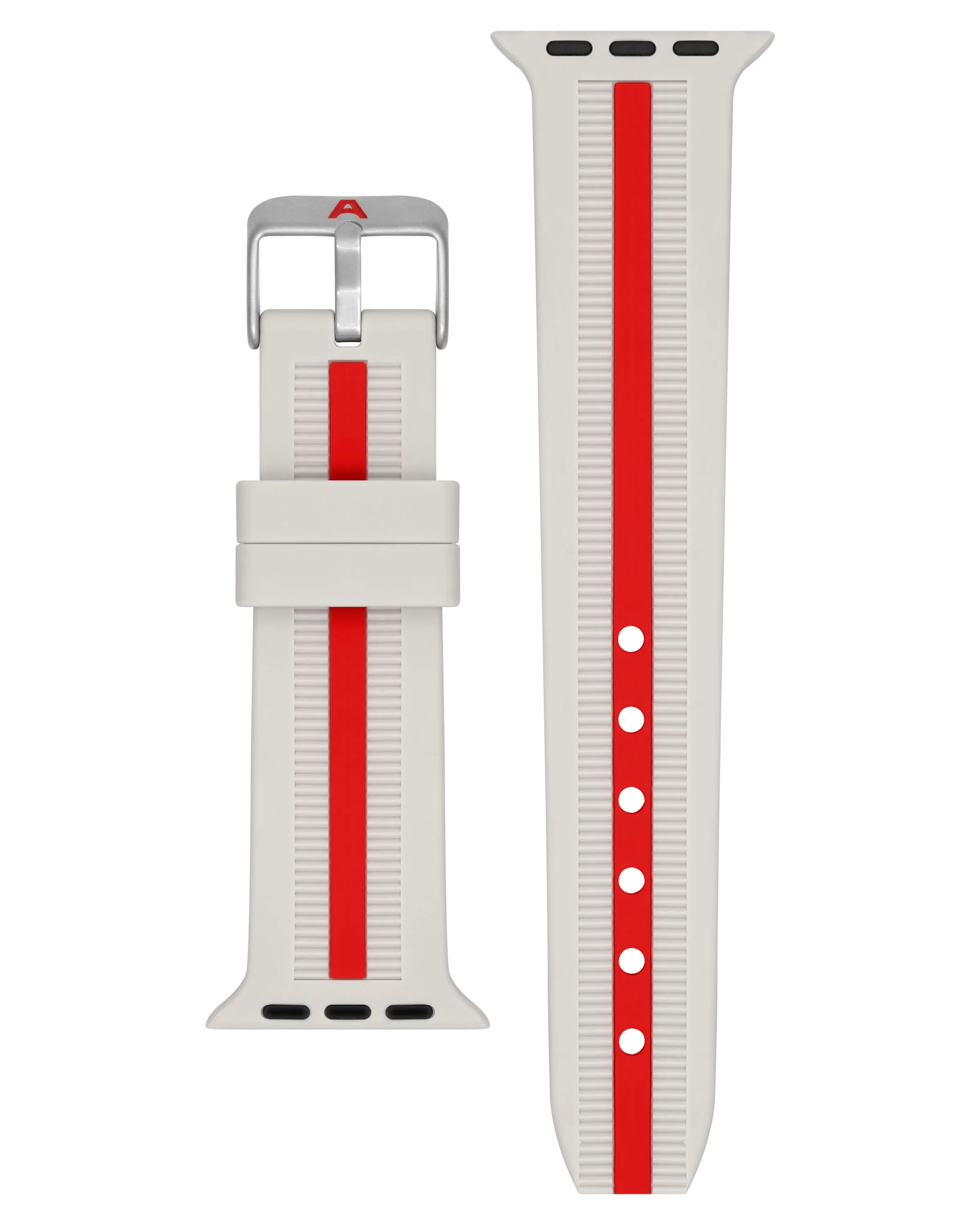 Racer Silicone Band for Apple Watch™ | Cream/Red