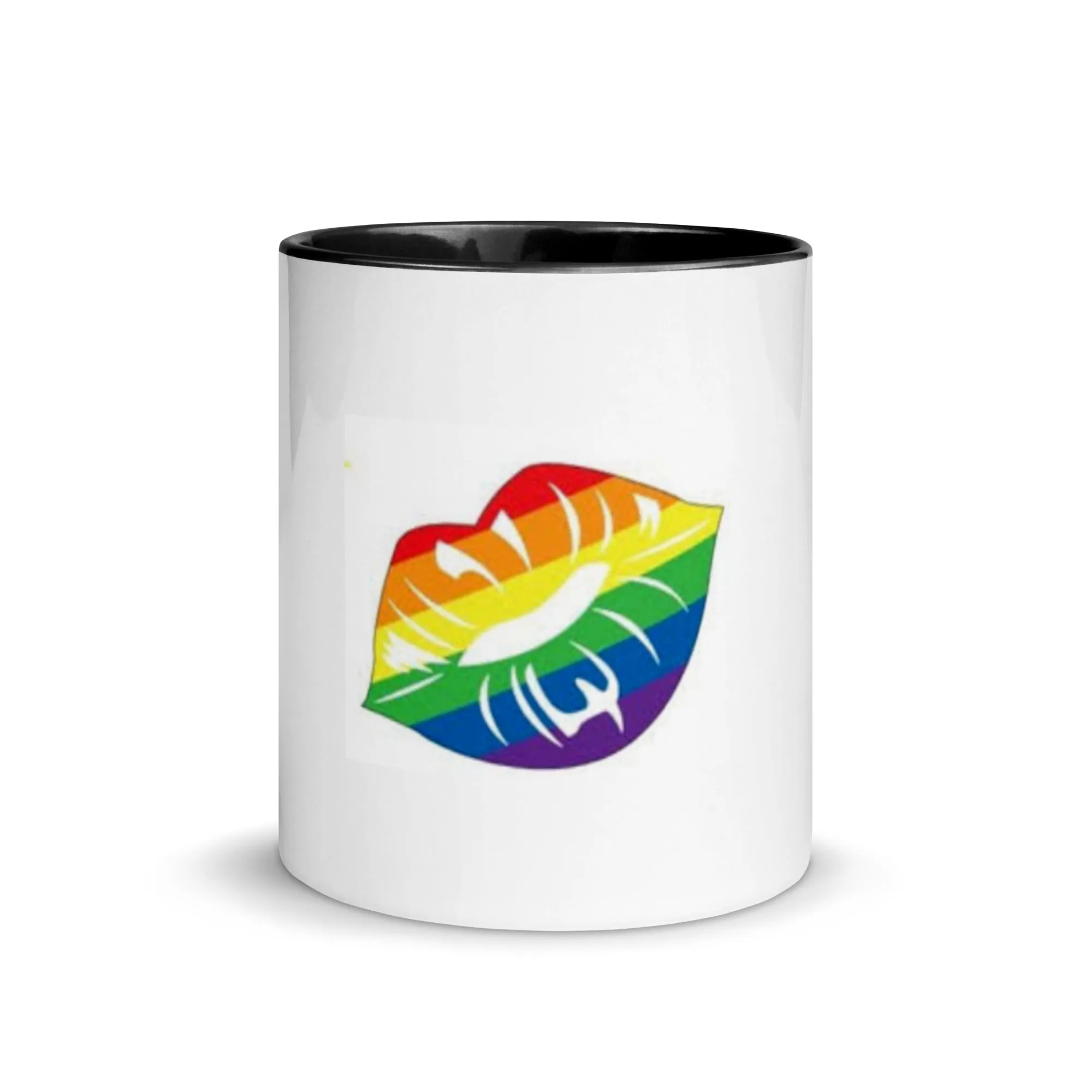 Rainbow Pride Lips Mug with Color Inside