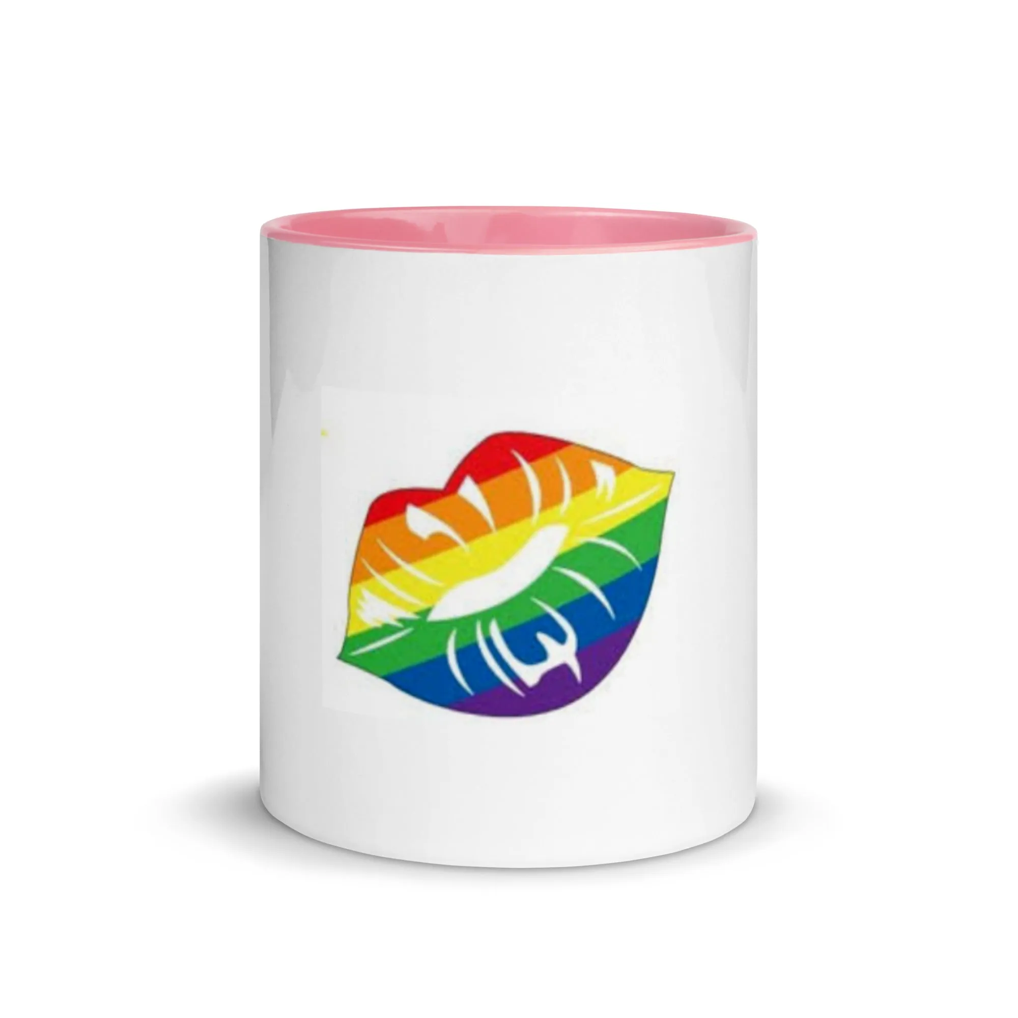 Rainbow Pride Lips Mug with Color Inside