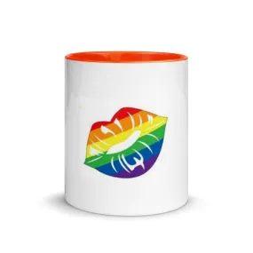 Rainbow Pride Lips Mug with Color Inside