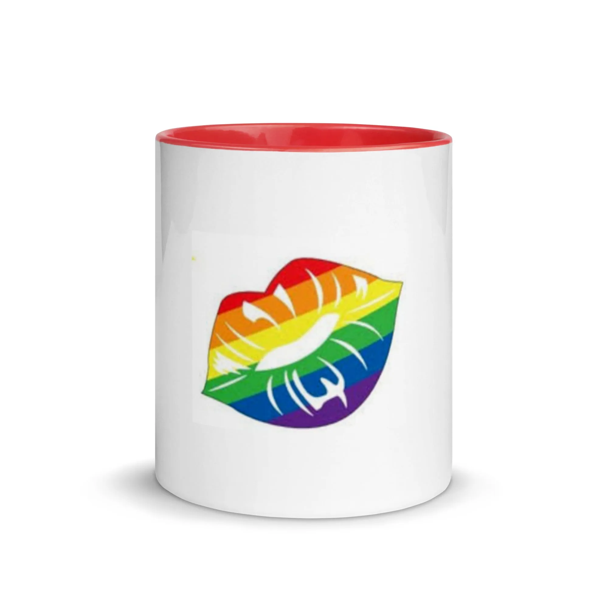 Rainbow Pride Lips Mug with Color Inside