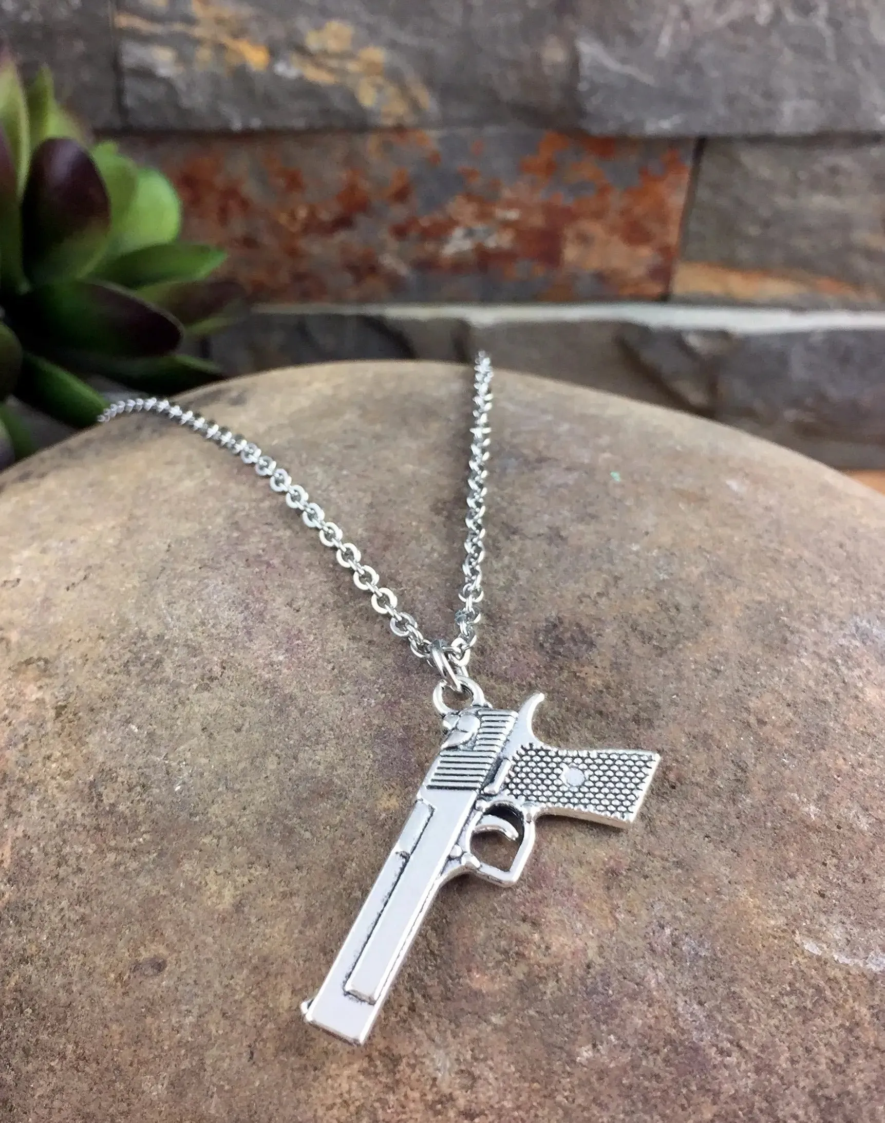 Semi Auto Gun Necklace