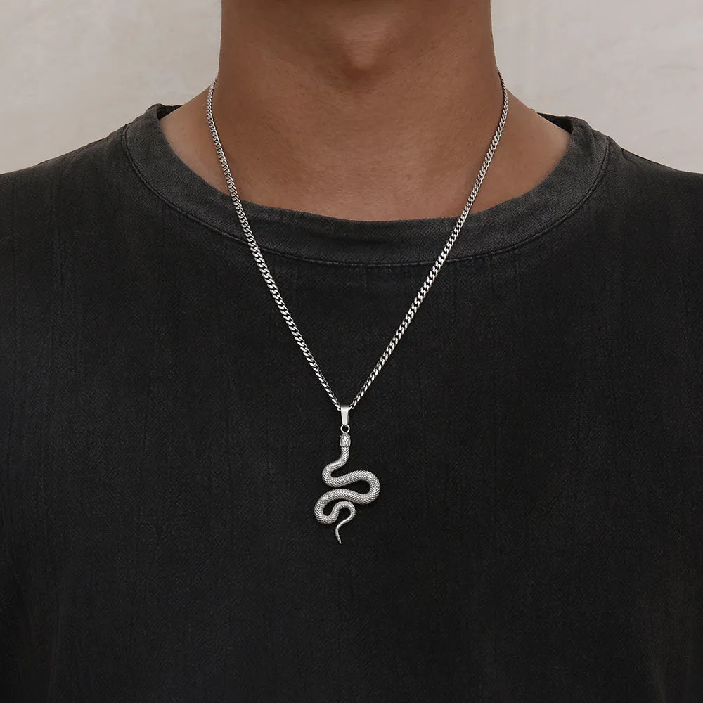 Snake Pendant - Silver