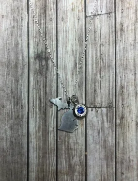 State Necklace with Bullet