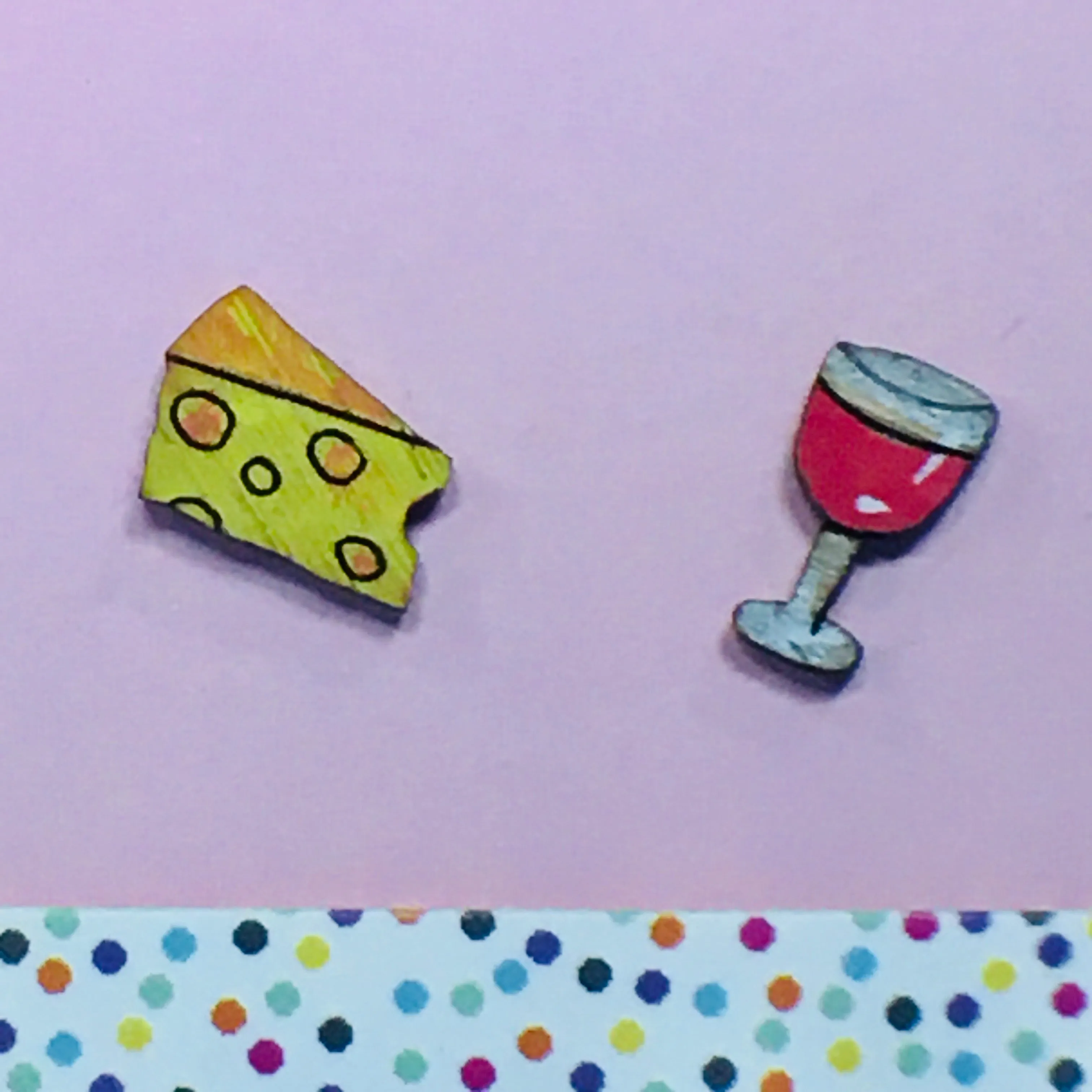 Studs: Cheese and Wine