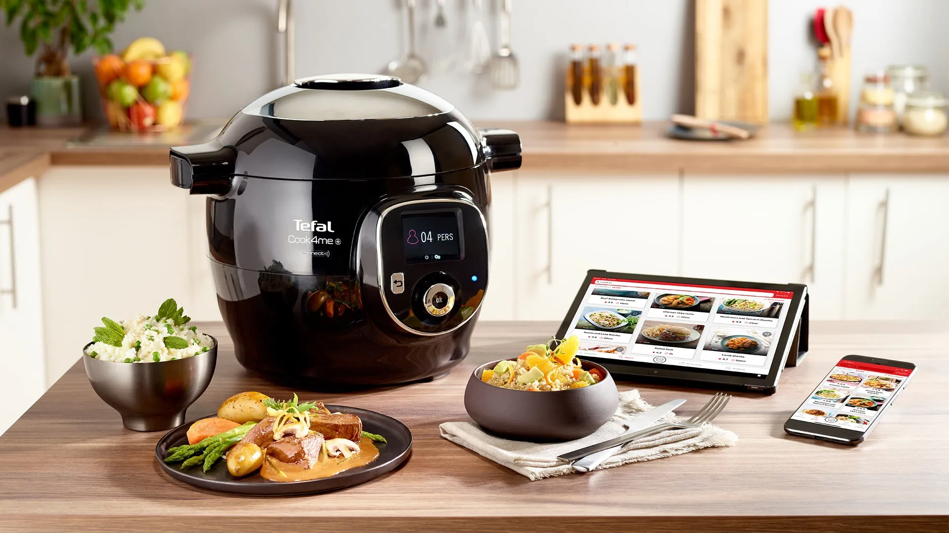 Tefal Cook4me  Connect Black CY8558 Smart Multicooker & Pressure Cooker