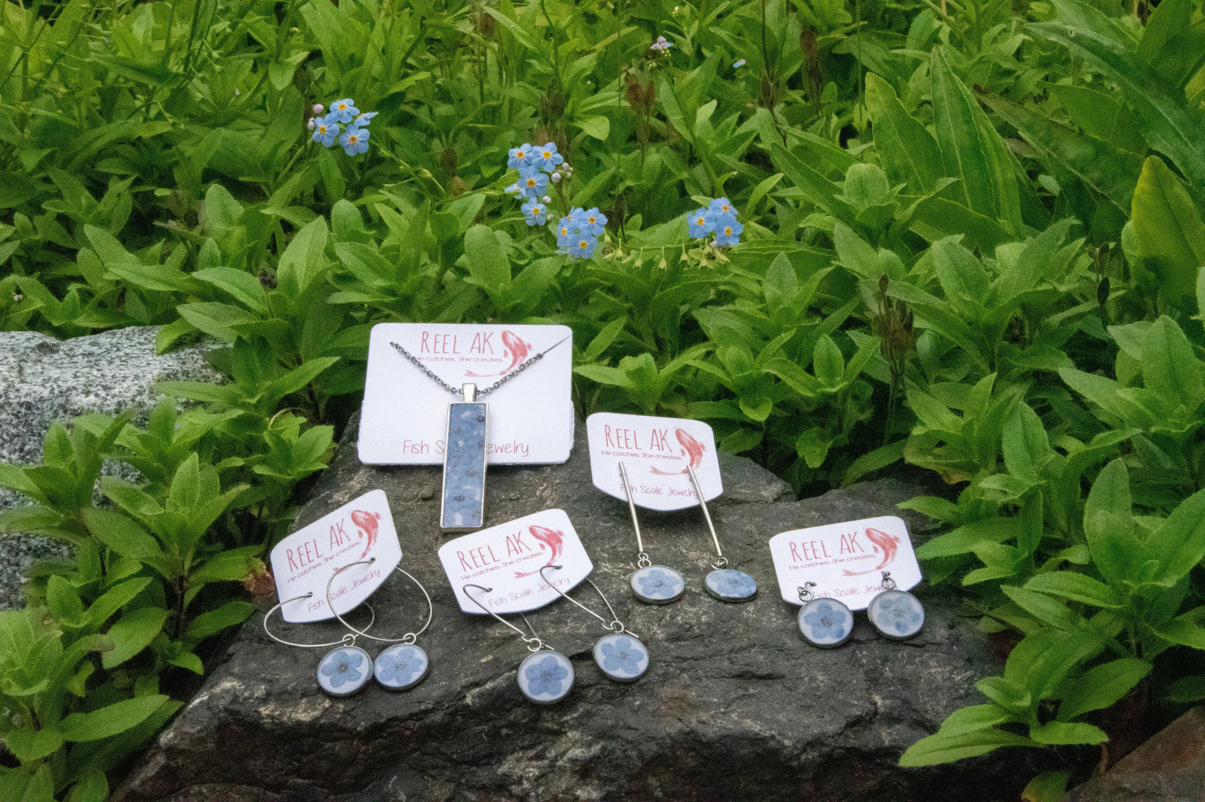 The Macey - Our Rectangular Forget-Me-Not Necklace