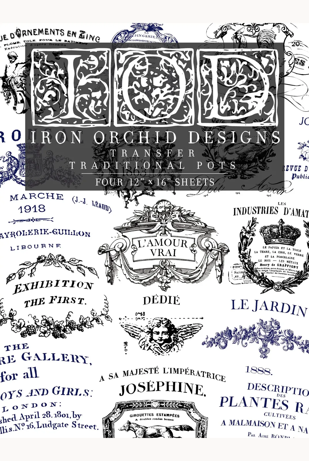 Traditional Pots IOD Transfers-Iron Orchid Design