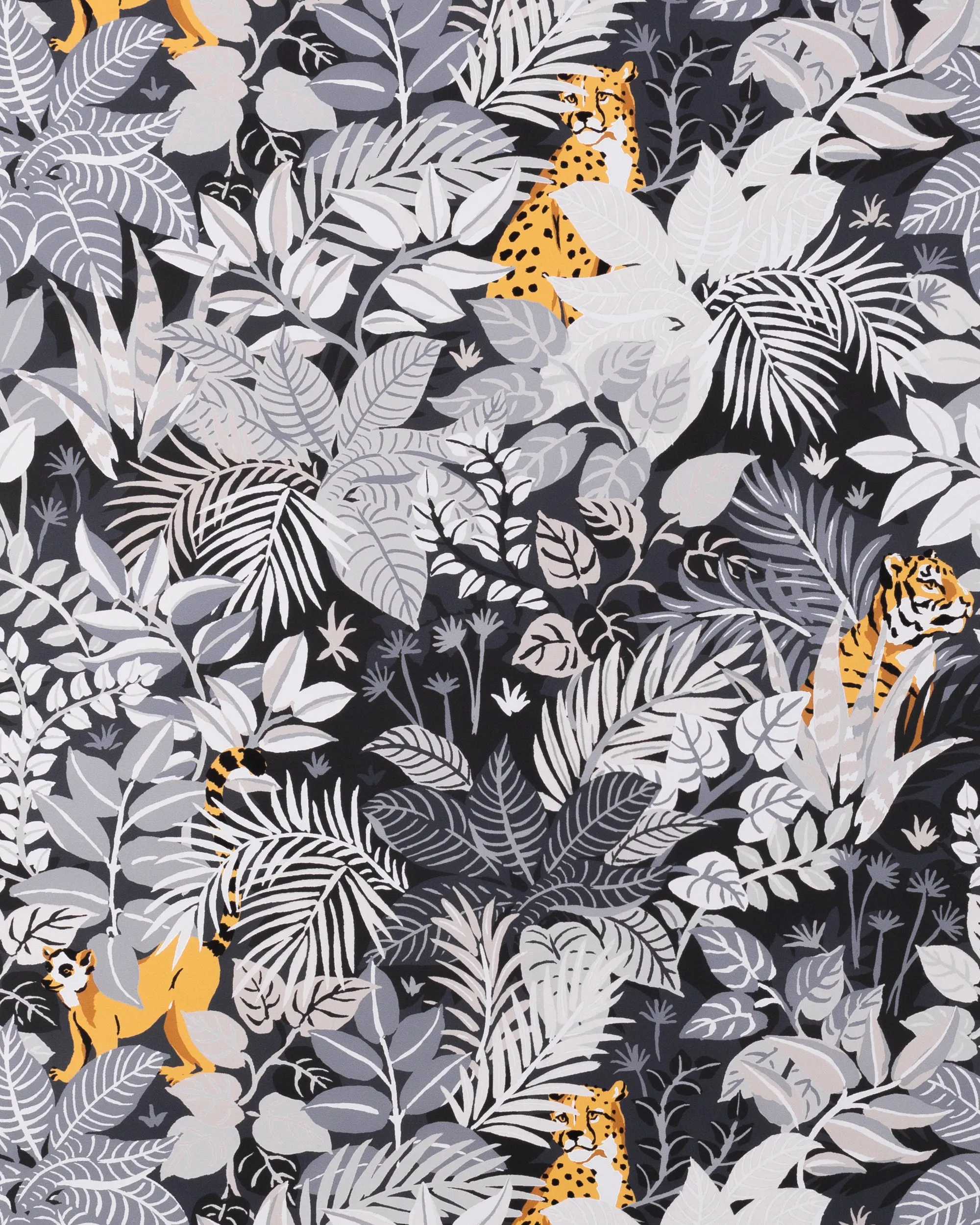 Tropical Oasis - Peel & Stick Wallpaper - Charcoal