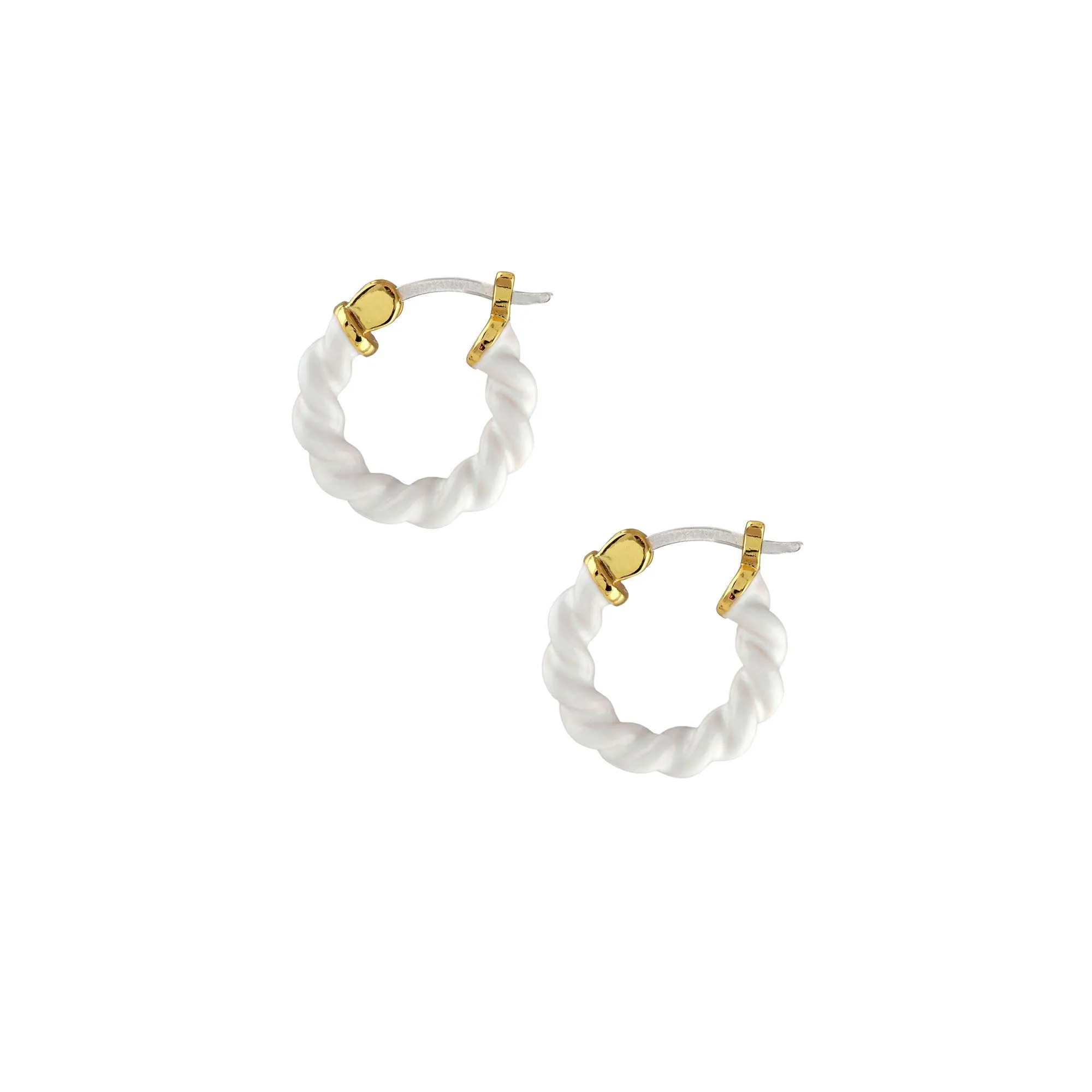 Twist Enamel Hoop Earrings