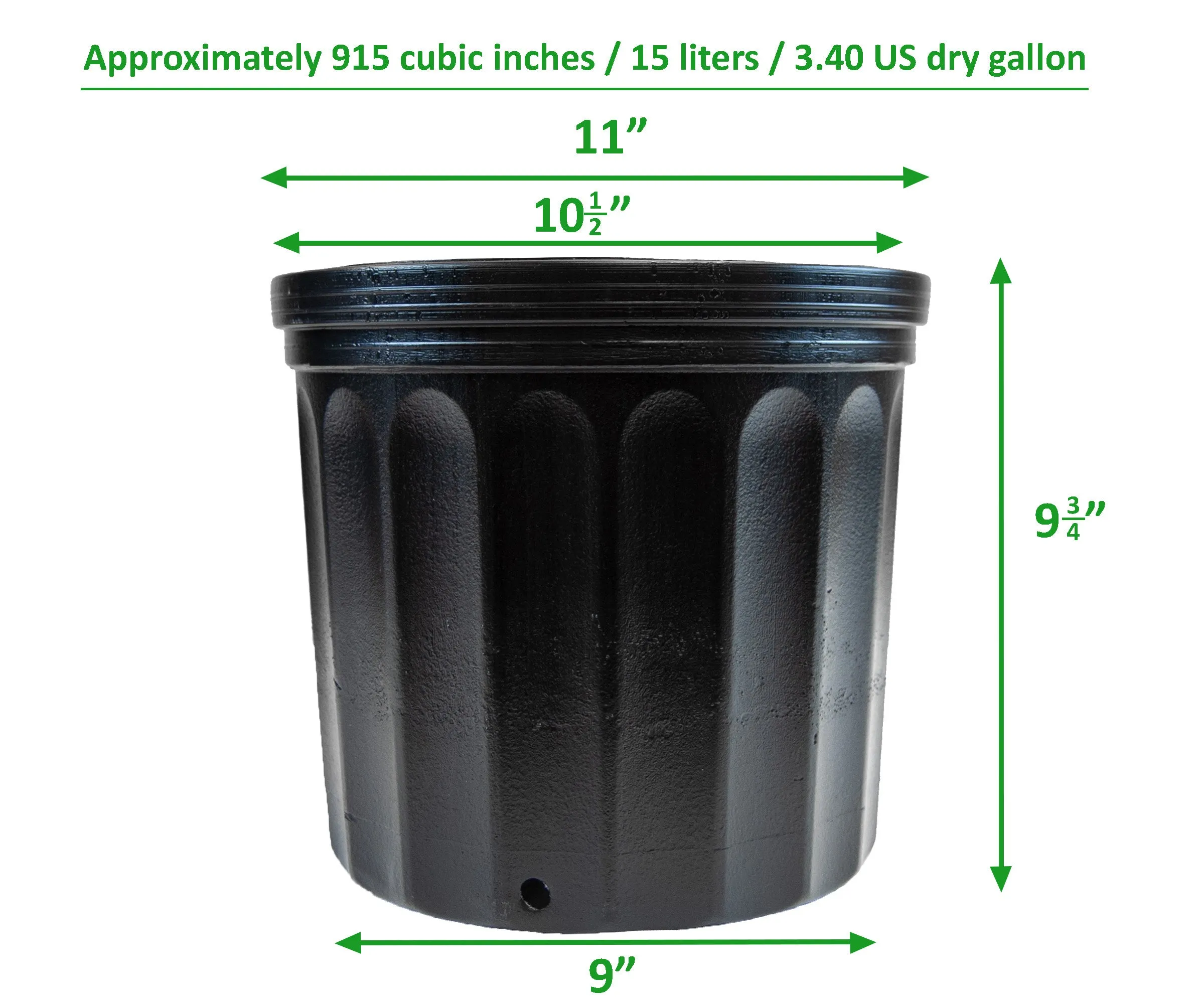 Viagrow 3 Gallon Nursery Pot (EA)