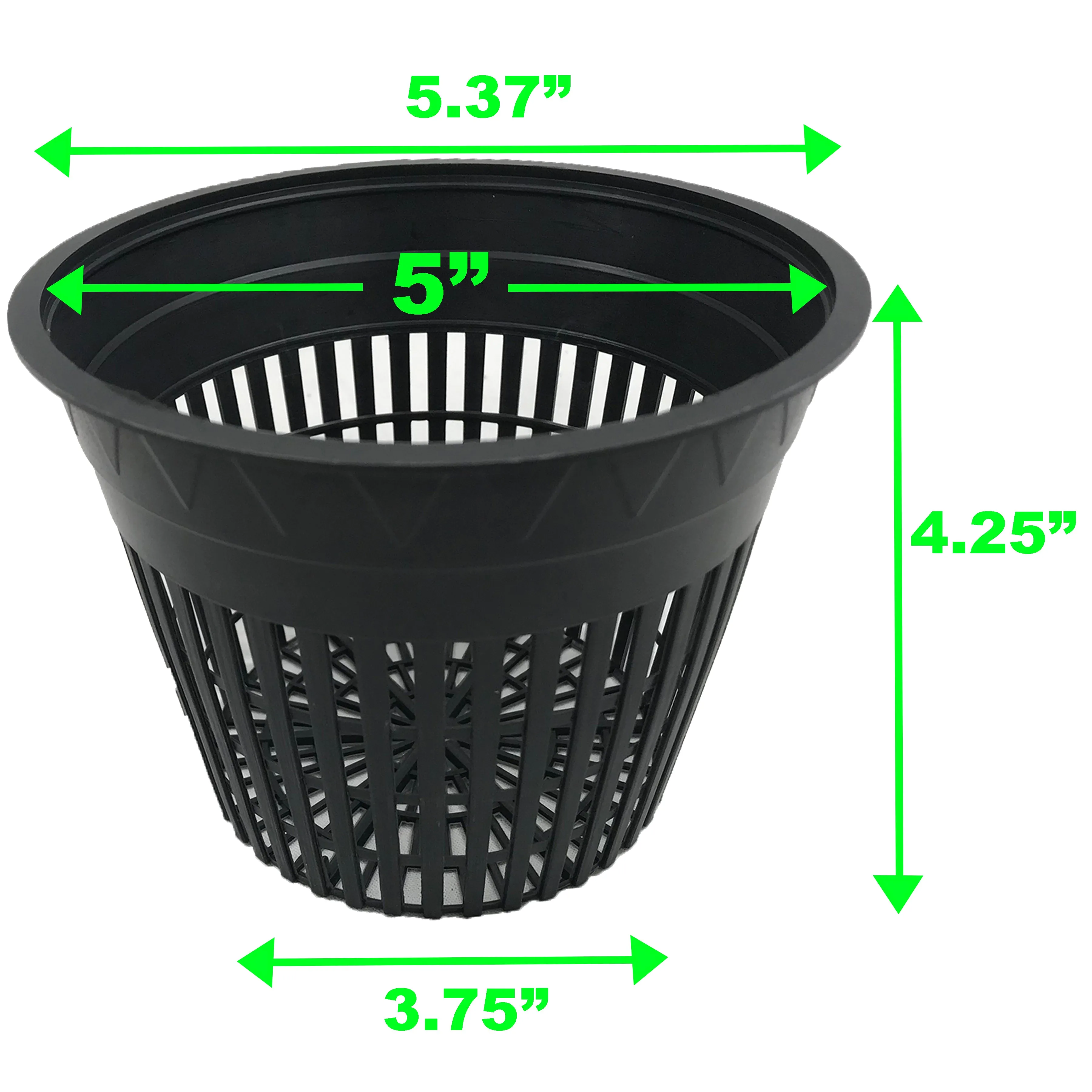 Viagrow Net Pot 5", Black (Case of 500)