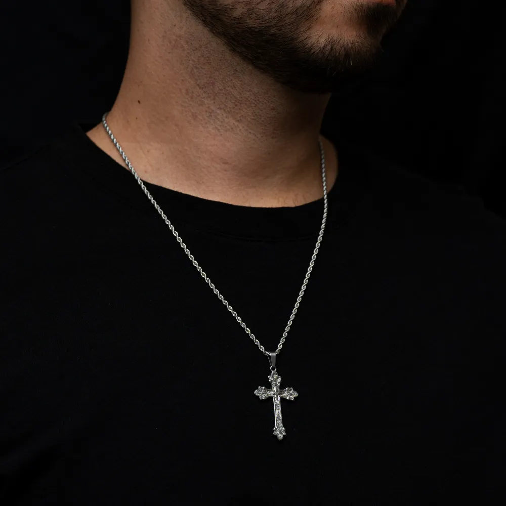 Vintage Cross Pendant - Silver