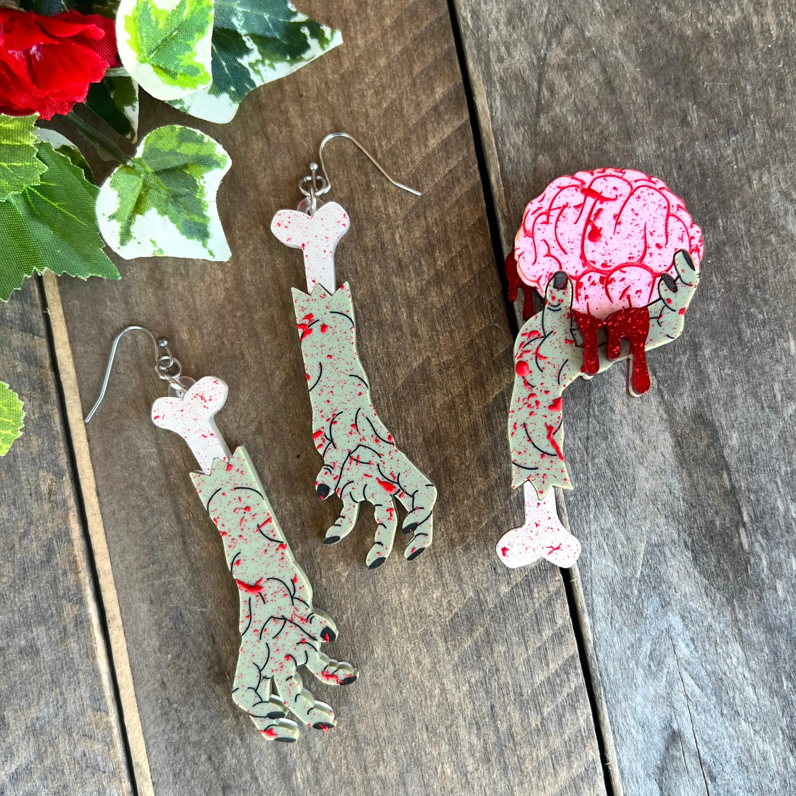 Zombie Brains Brooch